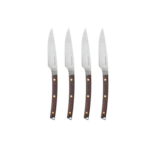 Steak Knives Collection Rosewood Stainless Steel Set Of 4 Steak Knives By Costa Nova