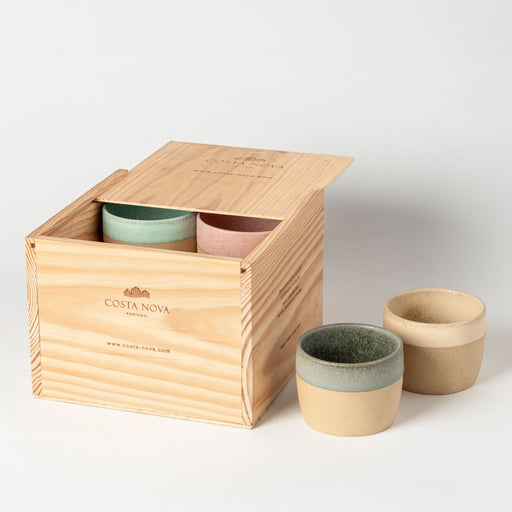 Arenito Multicolor Gift Box Of 8 Lungo Cups By Costa Nova