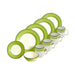 Spree Pattern White & Lime Green 16 piece Dinnerware Set by HF Coors